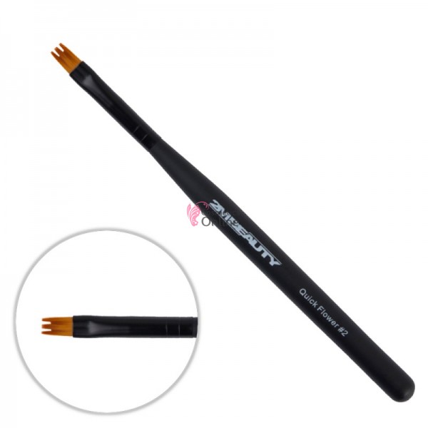 Pensula pentru pictura 2M Black Beauty din par sintetic Nail Art Quick Flower nr 2